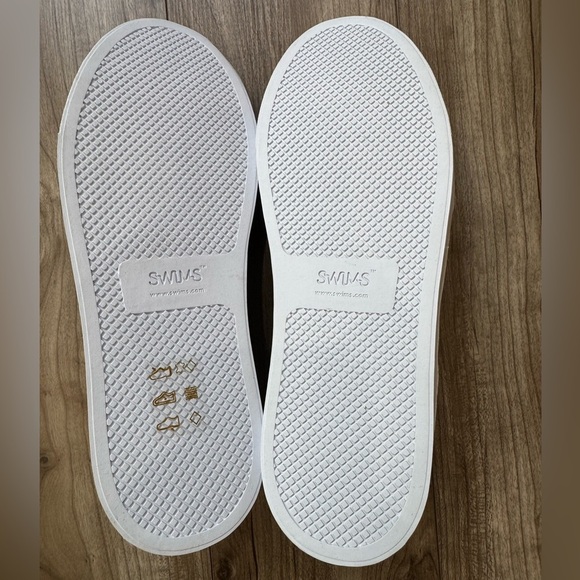 SWIMS Avenue Leather Sneaker Casual Shoes Navy Men’s Size 8 New in Box - Picture 8 of 13